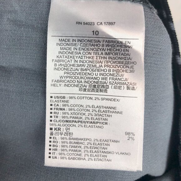 Banana Republic Women's Houndstooth Pencil Skirt Grey Black Size 10 98% Cotton - Picture 3 of 4